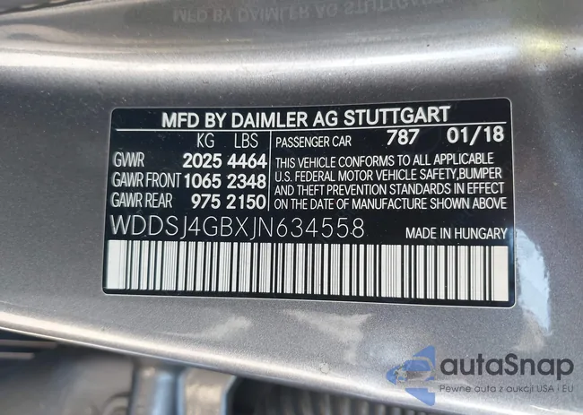 WDDSJ4GBXJN634558: 43087522