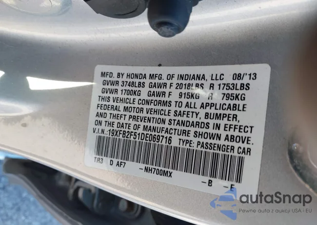 19XFB2F51DE069716: 43087549