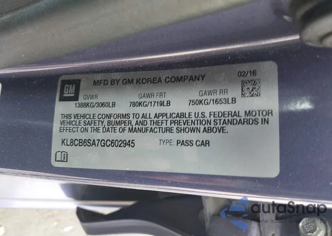 KL8CB6SA7GC602945: 43087568