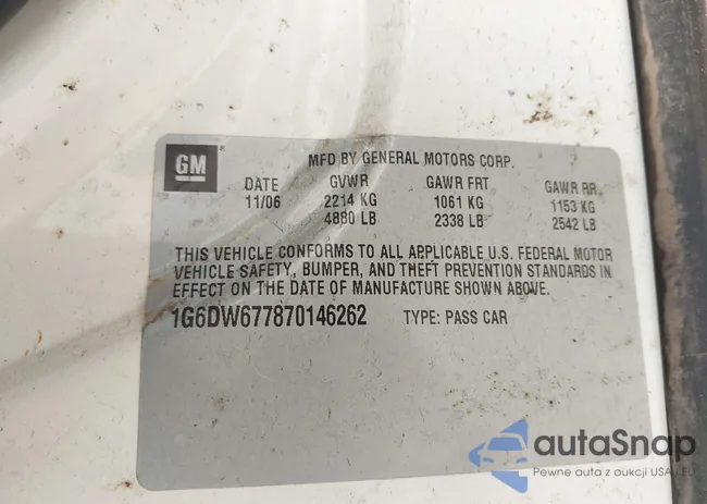 1G6DW677870146262: 43087583