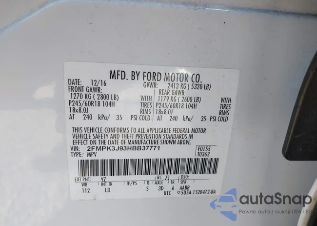 2FMPK3J93HBB37771: 43087640