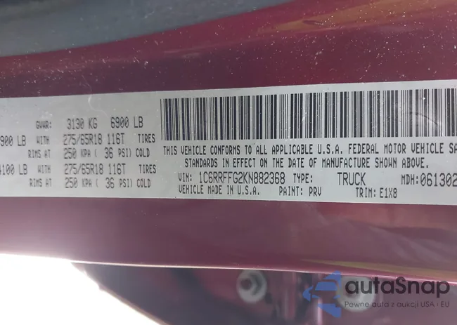 1C6RRFFG2KN882368: 43087646