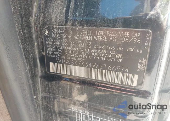 WBABK7334WET66974: 43087687