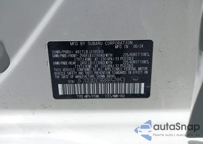 JF2GUADC8R8852853: 43087720