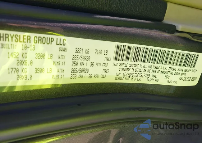 1C4SDHDT6EC317769: 43087746