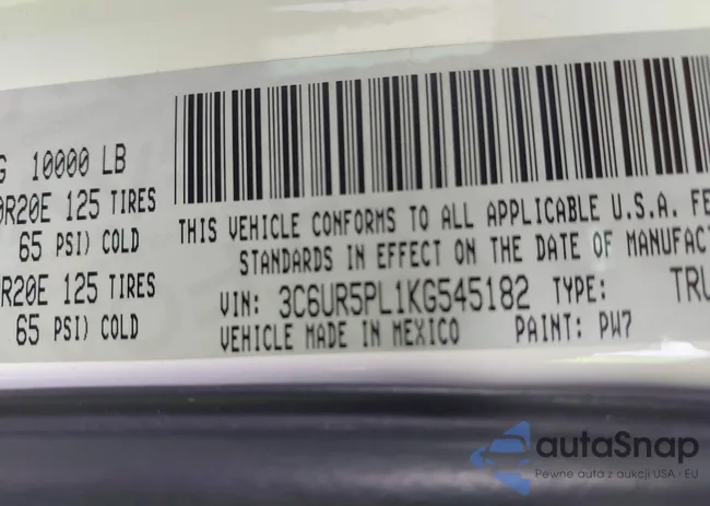 3C6UR5PL1KG545182: 43086783