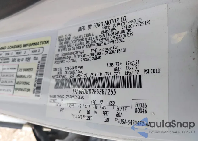 1FA6P0HD2E5381265: 43086793