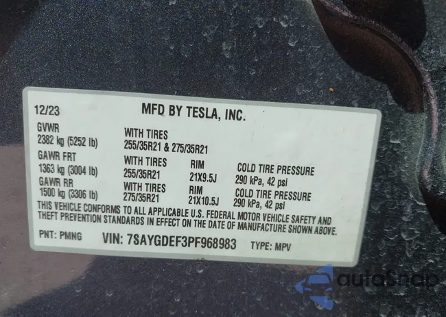 7SAYGDEF3PF968983: 43086876