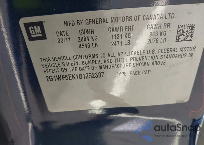 2G1WF5EK1B1252307: 43086895