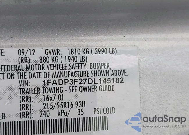 1FADP3F27DL145182: 43086947