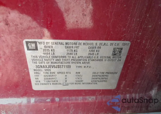 3GNAXJEV9JS571109: 43087114