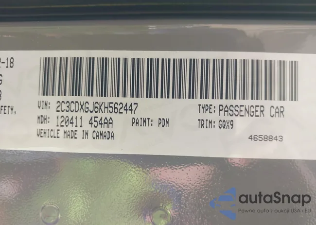 2C3CDXGJ6KH562447: 43088290