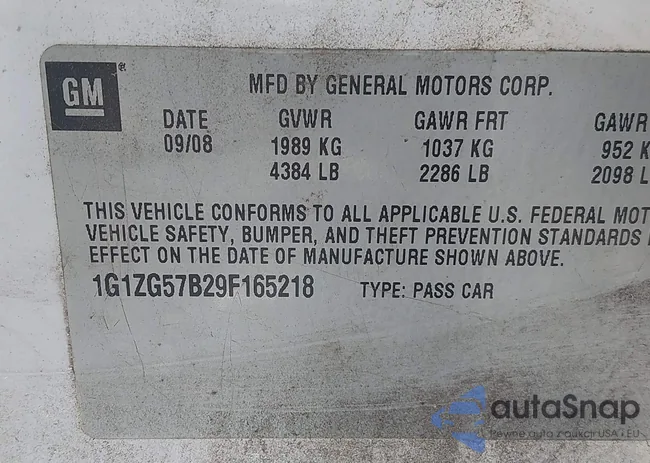 1G1ZG57B29F165218: 43088305