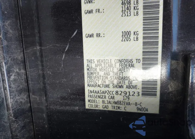 1N4AA5AP2CC829123: 43088433