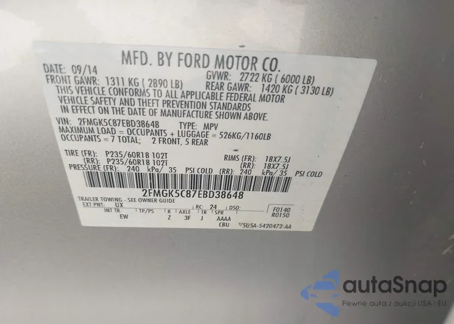 2FMGK5C87EBD38648: 43088442