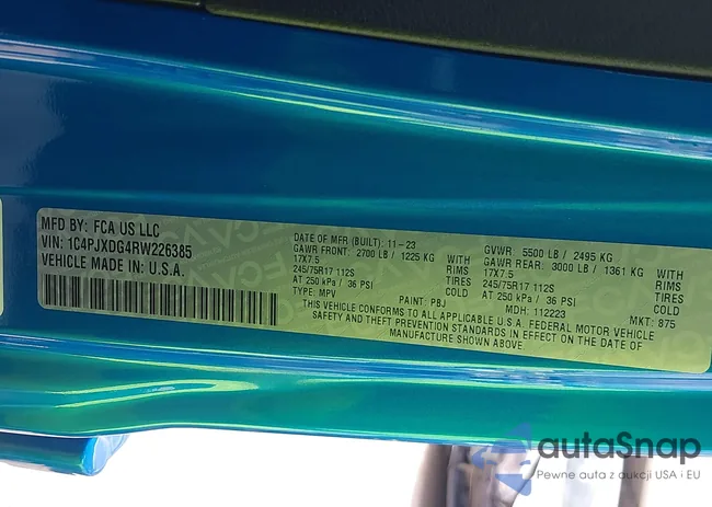 1C4PJXDG4RW226385: 43088443