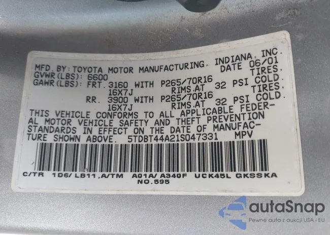 5TDBT44A21S047331: 43088454