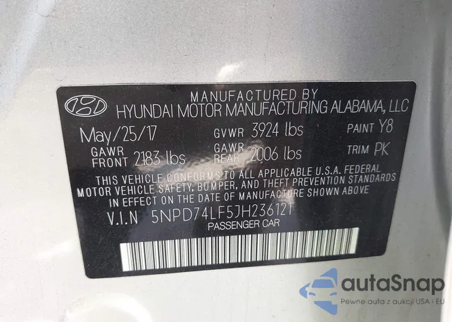 5NPD74LF5JH236121: 43088463