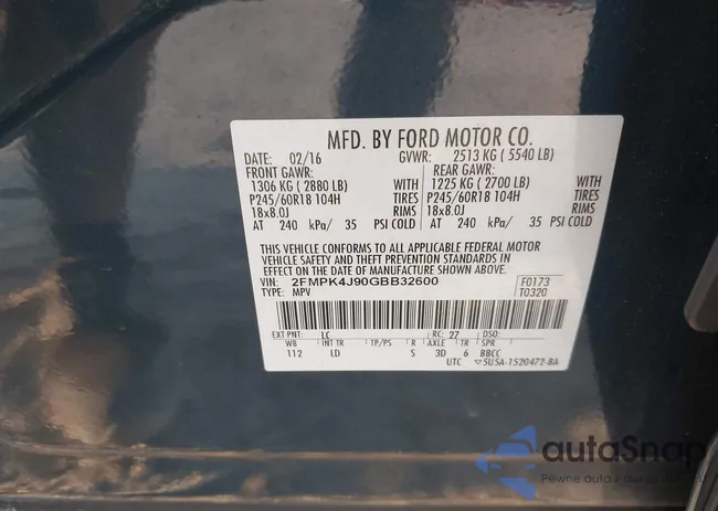 2FMPK4J90GBB32600: 43088473