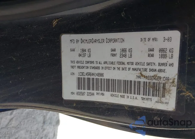 1C3EL45R64N148906: 43088485