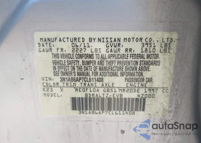 3N1AB6AP7CL611408: 43088646