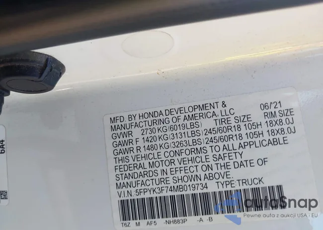 5FPYK3F74MB019734: 43087997