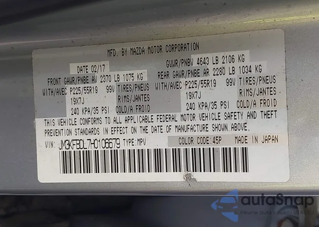 JM3KFBDL7H0106679: 43089229