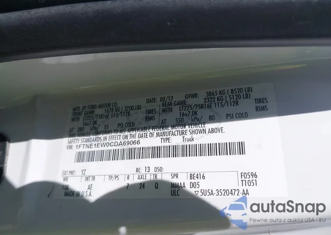 1FTNE1EW0CDA69066: 43089500