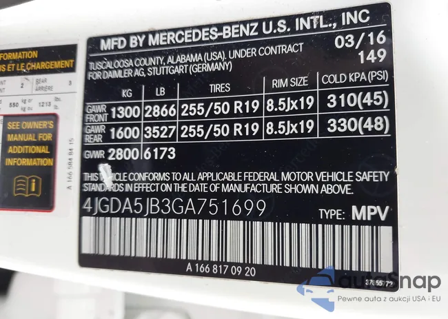 4JGDA5JB3GA751699: 43089633