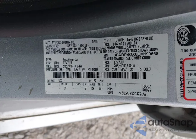 3FADP4GX6EM199668: 43088927