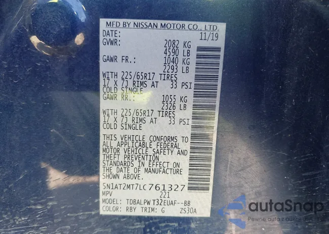 5N1AT2MT7LC761327: 43089010