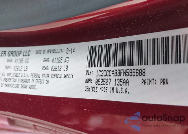 1C3CCCAB3FN595688: 43090189