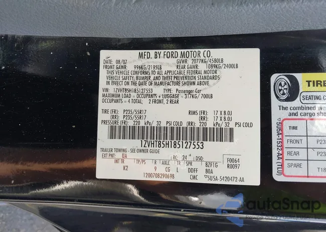 1ZVHT85H185127553: 43090258