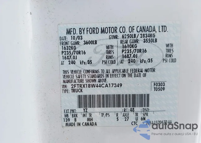 2FTRX18W44CA17349: 43090271