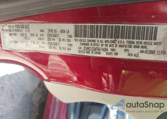 2C4RC1CGXFR674684: 43090333