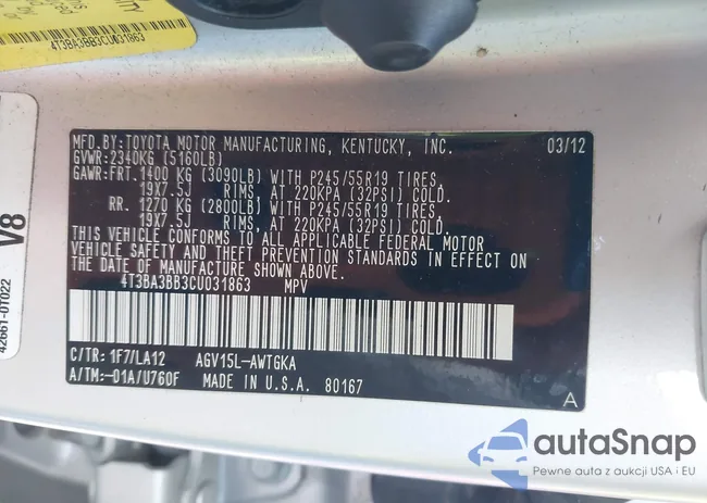 4T3BA3BB3CU031863: 43090344