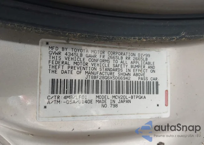 JT8BF28G6X5066942: 43090402