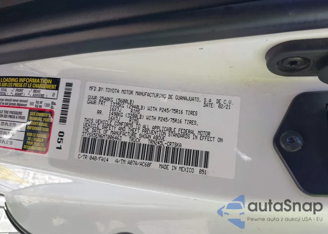 3TYSX5EN6MT006463: 43090489