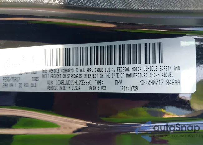 1C4BJWDG5HL733901: 43090625