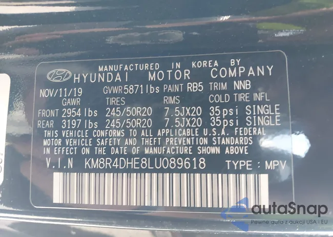 KM8R4DHE8LU089618: 43090640