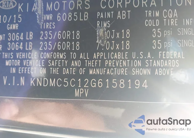 KNDMC5C12G6158194: 43090670