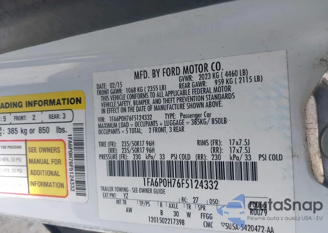 1FA6P0H76F5124332: 43090738