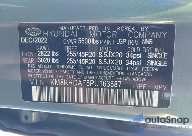 KM8KRDAF5PU163587: 43089754