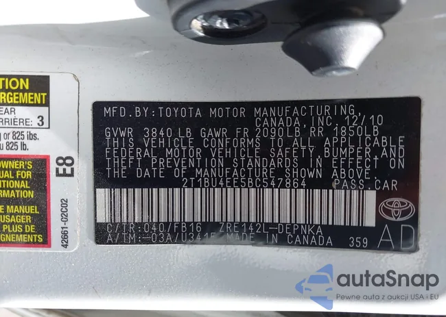 2T1BU4EE5BC547864: 43089845