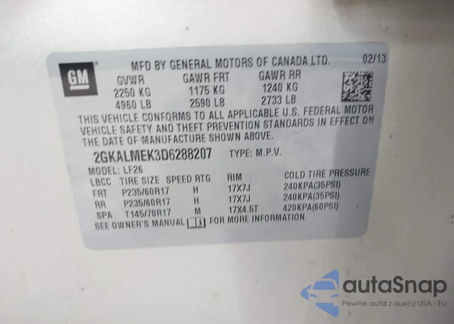 2GKALMEK3D6288207: 43089894