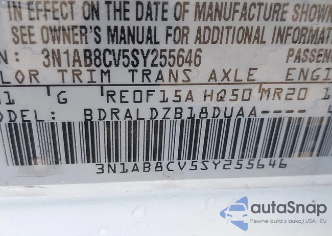 3N1AB8CV5SY255646: 43089952