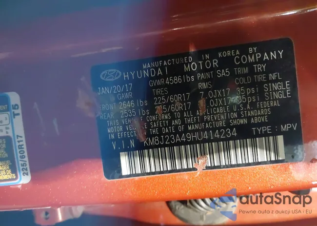 KM8J23A49HU414234: 43089953