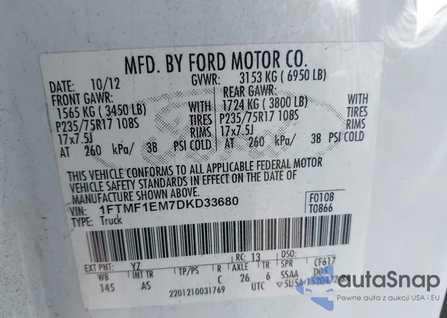 1FTMF1EM7DKD33680: 43091157