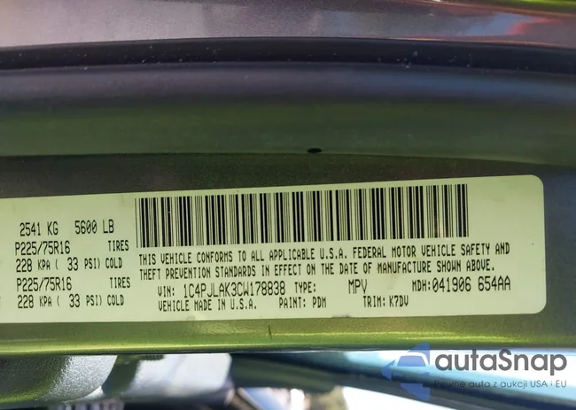 1C4PJLAK3CW178838: 43091178