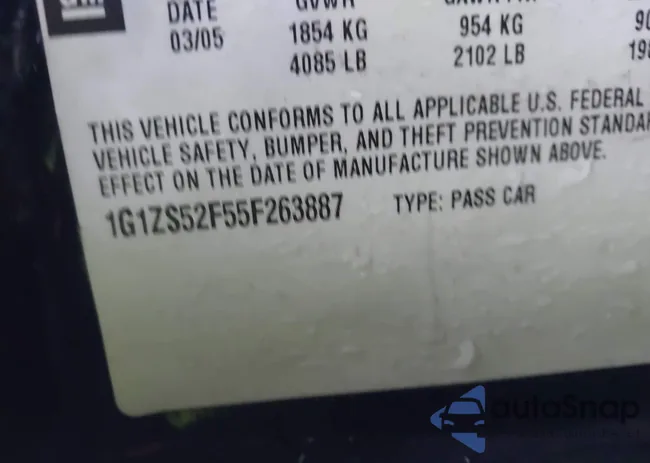 1G1ZS52F55F263887: 43091234